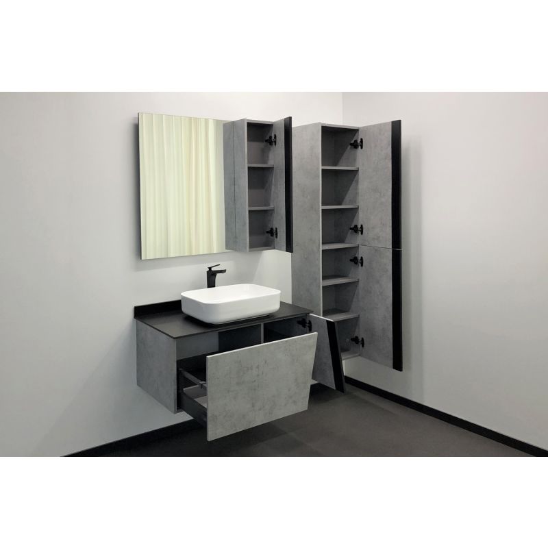 Шкаф пенал Comforty "Эдинбург-40" 00004147998 бетон светлый