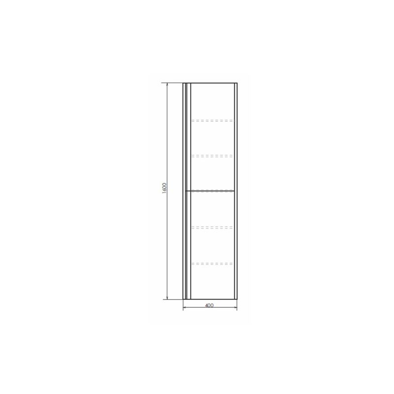 Шкаф пенал Comforty "Эдинбург-40" 00004147998 бетон светлый