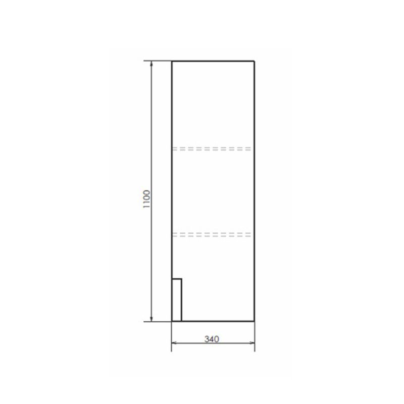 Шкаф пенал Comforty Бонн 35 00-00008476 подвесной Дуб дымчатый