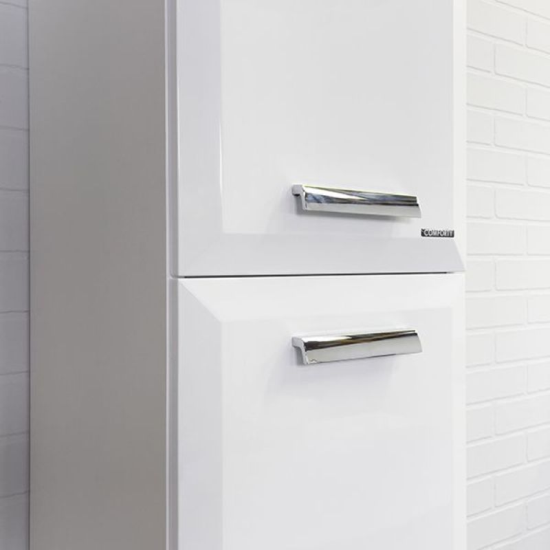 Шкаф пенал Comforty Империя-35 00-00014791 белый глянец