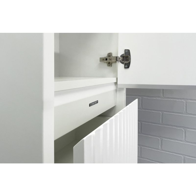 Шкаф пенал Comforty Марсель-40 00-00012273 белая матовая