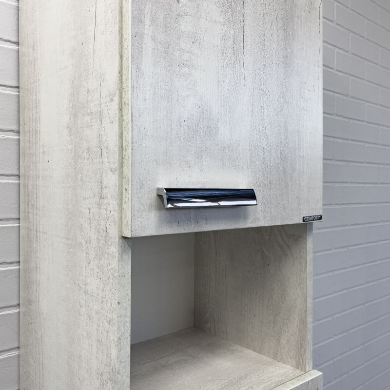 Шкаф пенал Comforty Никосия-35 00-00015953 дуб белый