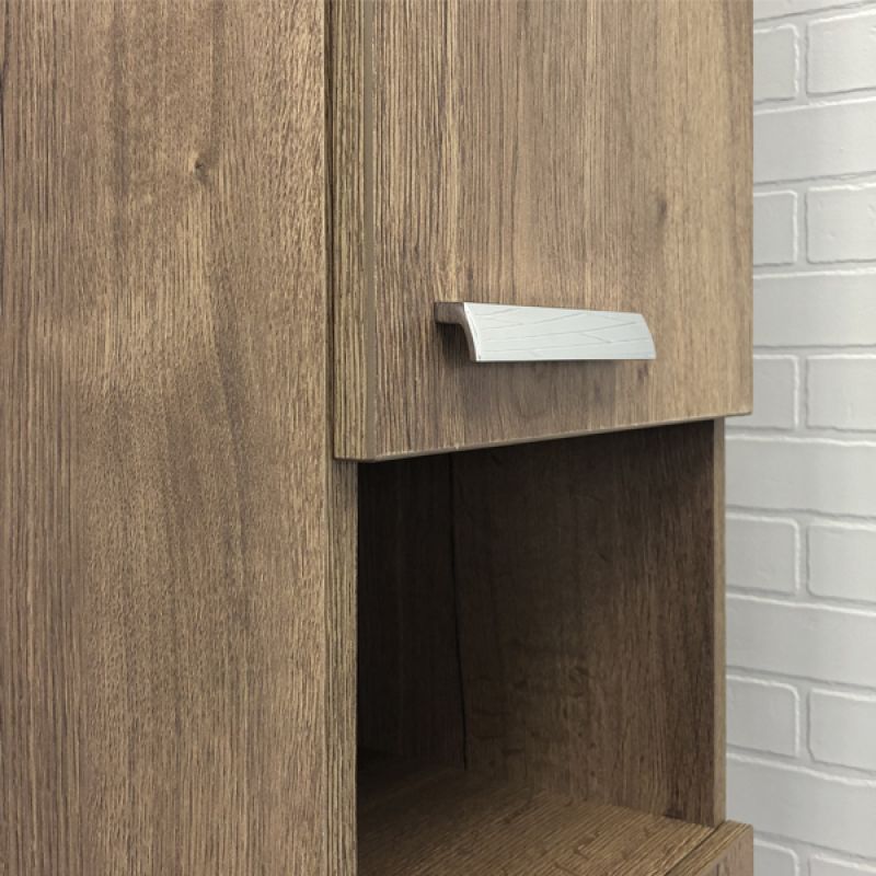 Шкаф пенал Comforty Никосия-35 00-00009554 дуб темный