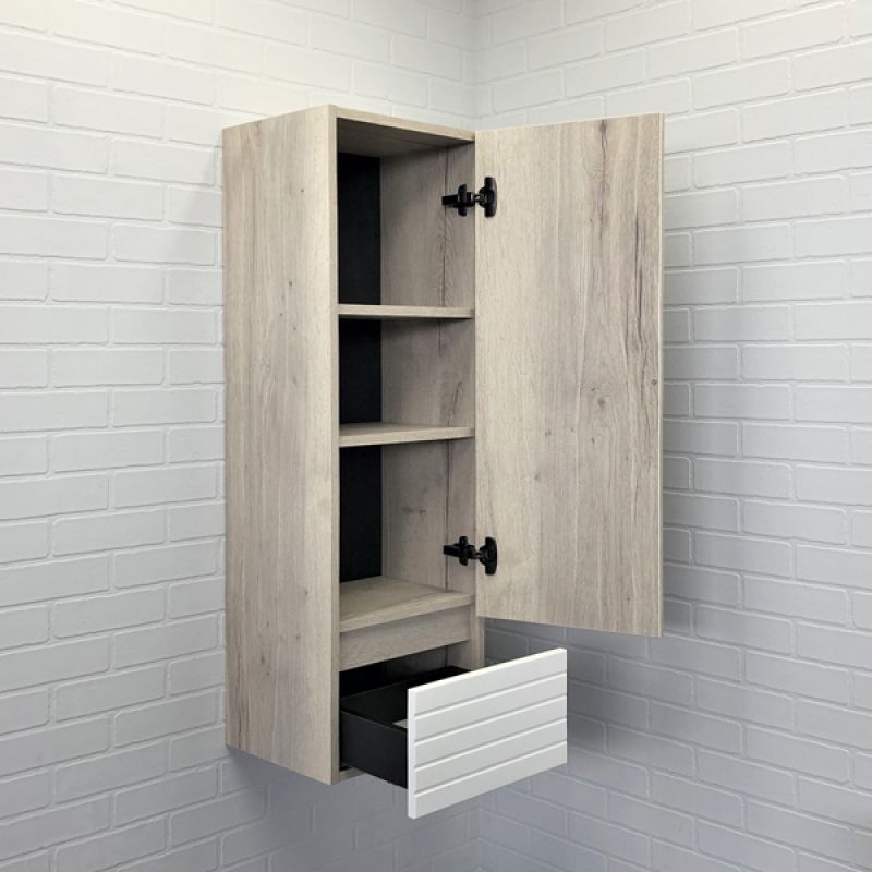 Шкаф пенал Comforty Страсбург-35 00-00006574 дуб дымчатый