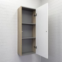 Шкаф пенал Comforty Таллин-40 00-00010383 Белый/Дуб натуральный