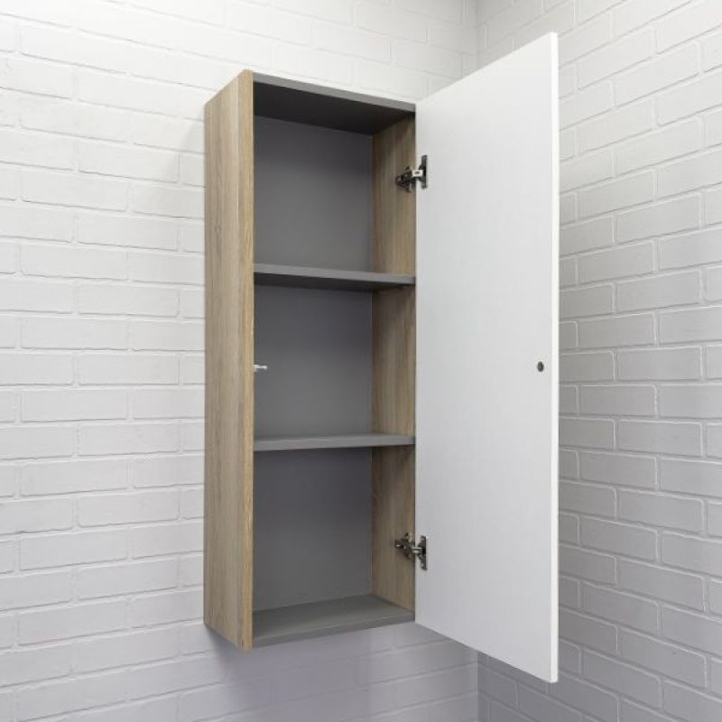 Шкаф пенал Comforty Таллин-40 00-00010383 Белый/Дуб натуральный