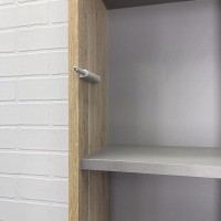 Шкаф пенал Comforty Таллин-40 00-00010383 Белый/Дуб натуральный