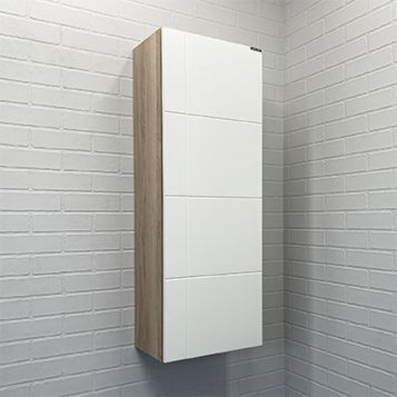 Шкаф пенал Comforty Таллин-40 00-00010383 Белый/Дуб натуральный