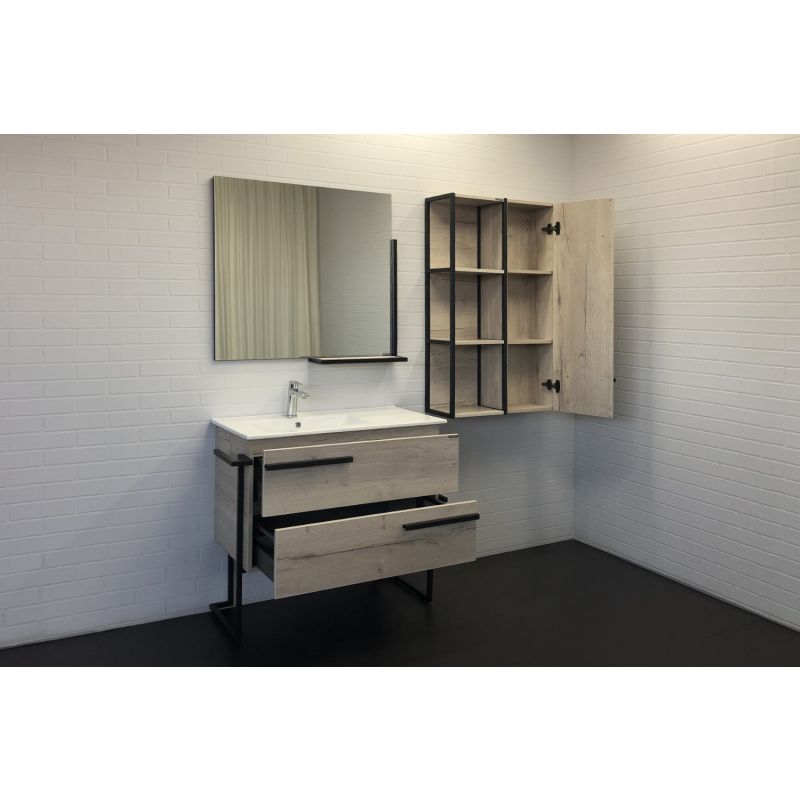 Шкаф полупенал Comforty Дюссельдорф 35М 00004148024 подвесной Дуб дымчатый