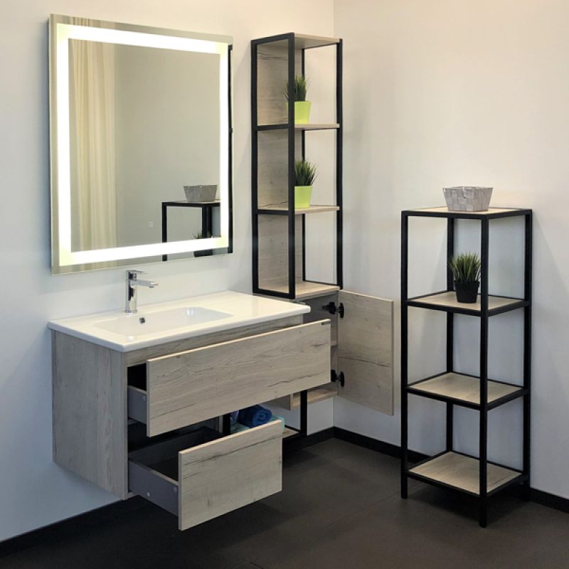 Стеллаж Comforty Мальме 40 00-00000826 Дуб дымчатый