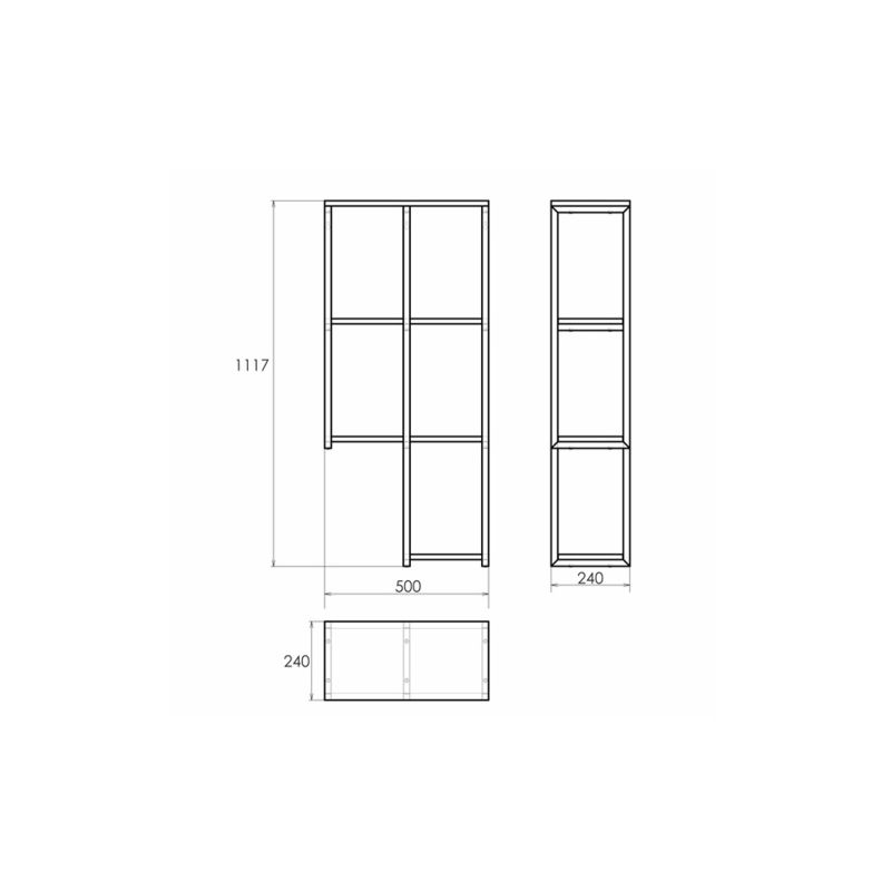 Стеллаж Comforty Порто 50 00-00000829 подвесной Дуб темно-коричневый