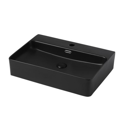 Раковина накладная ABBER Rechteck AC2201MB черная ма...