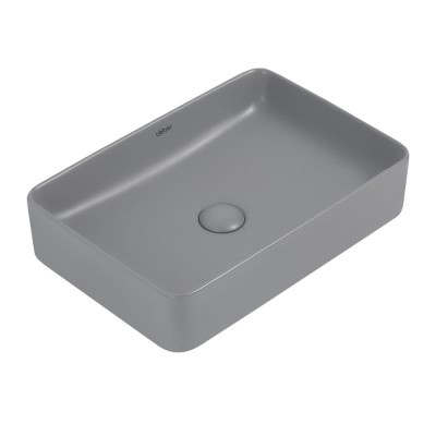 Раковина накладная ABBER Rechteck AC2207MG серая мат...