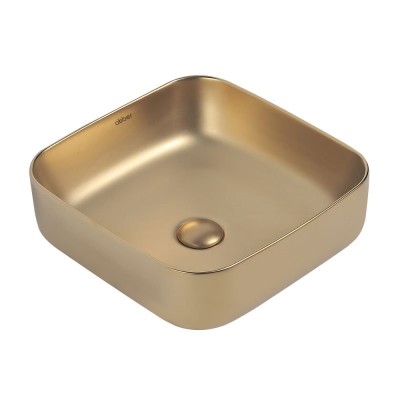 Раковина накладная ABBER Rechteck AC2211MMG золото м...