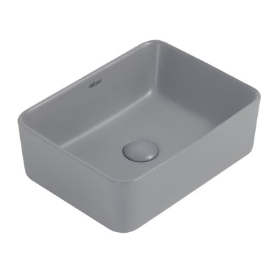 Раковина накладная ABBER Rechteck AC2213MG серая мат...