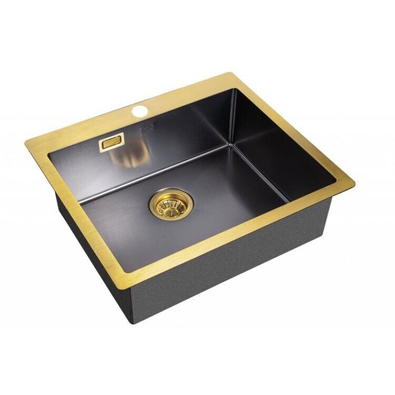 Мойка кухонная ZorG Inox A 5951 BR/GRAFIT из нержавеющей стали, графит/бронза Мойка кухонная ZorG Inox A 5951 BR/GRAFIT из нержавеющей стали, графит/бронза