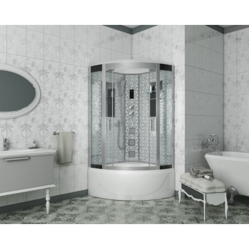 Душевая кабина NIAGARA LUXE NG-7710W (1000x1000х2150) высокий поддон стенки БЕЛЫЕ 4 места Душевая кабина NIAGARA LUXE NG-7710W (1000x1000х2150) высокий поддон стенки БЕЛЫЕ 4 места