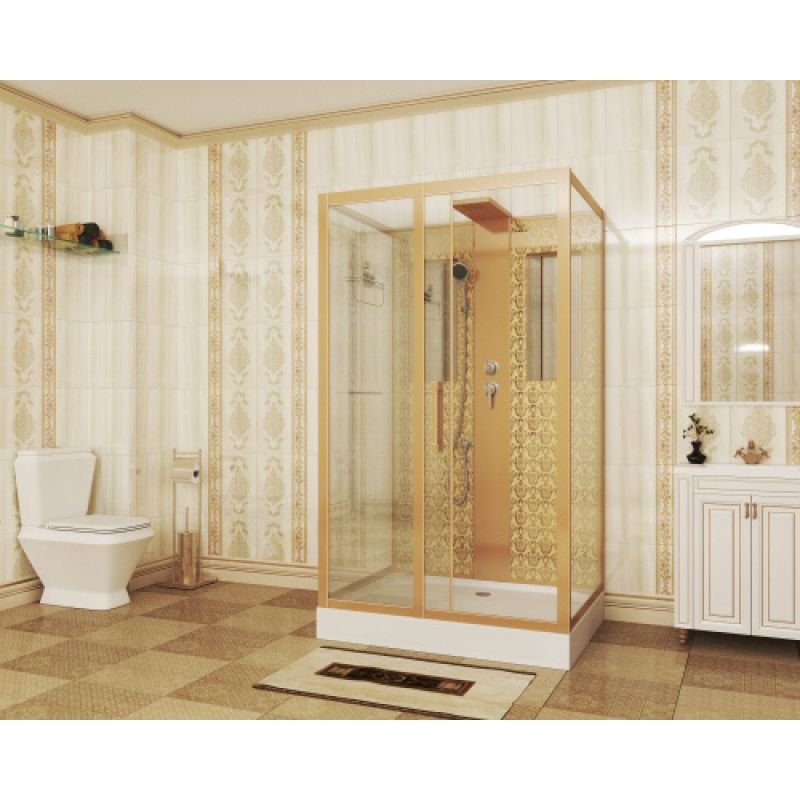 Душевая кабина NIAGARA LUXE NG-7711GBK (900x1200х2100) низкий поддон стенки ЗОЛОТО БЕЗ КРЫШИ 5 мест Душевая кабина NIAGARA LUXE NG-7711GBK (900x1200х2100) низкий поддон стенки ЗОЛОТО БЕЗ КРЫШИ 5 мест