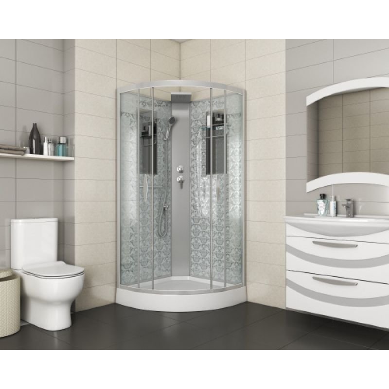 Душевая кабина NIAGARA LUXE NG-7715WBK (900x900х2100) низкий поддон стенки БЕЛЫЕ БЕЗ КРЫШИ 4 места Душевая кабина NIAGARA LUXE NG-7715WBK (900x900х2100) низкий поддон стенки БЕЛЫЕ БЕЗ КРЫШИ 4 места