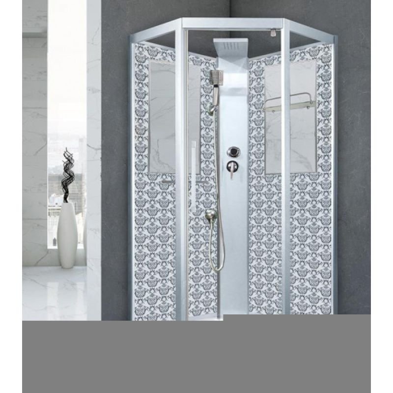 Душевая кабина NIAGARA LUXE NG-7717WBK (1000x1000х2100) низкий поддон стенки БЕЛЫЕ БЕЗ КРЫШИ 4 места Душевая кабина NIAGARA LUXE NG-7717WBK (1000x1000х2100) низкий поддон стенки БЕЛЫЕ БЕЗ КРЫШИ 4 места