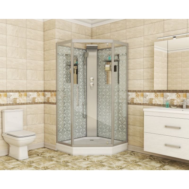 Душевая кабина NIAGARA LUXE NG-7799WBK (900x900х2100) низкий поддон стенки БЕЛЫЕ БЕЗ КРЫШИ 4 места Душевая кабина NIAGARA LUXE NG-7799WBK (900x900х2100) низкий поддон стенки БЕЛЫЕ БЕЗ КРЫШИ 4 места