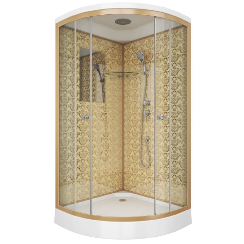 Душевая кабина NIAGARA LUXE NG-7701G (900x900х2100) низкий поддон (15см) стенки ЗОЛОТО 3 места Душевая кабина NIAGARA LUXE NG-7701G (900x900х2100) низкий поддон (15см) стенки ЗОЛОТО 3 места