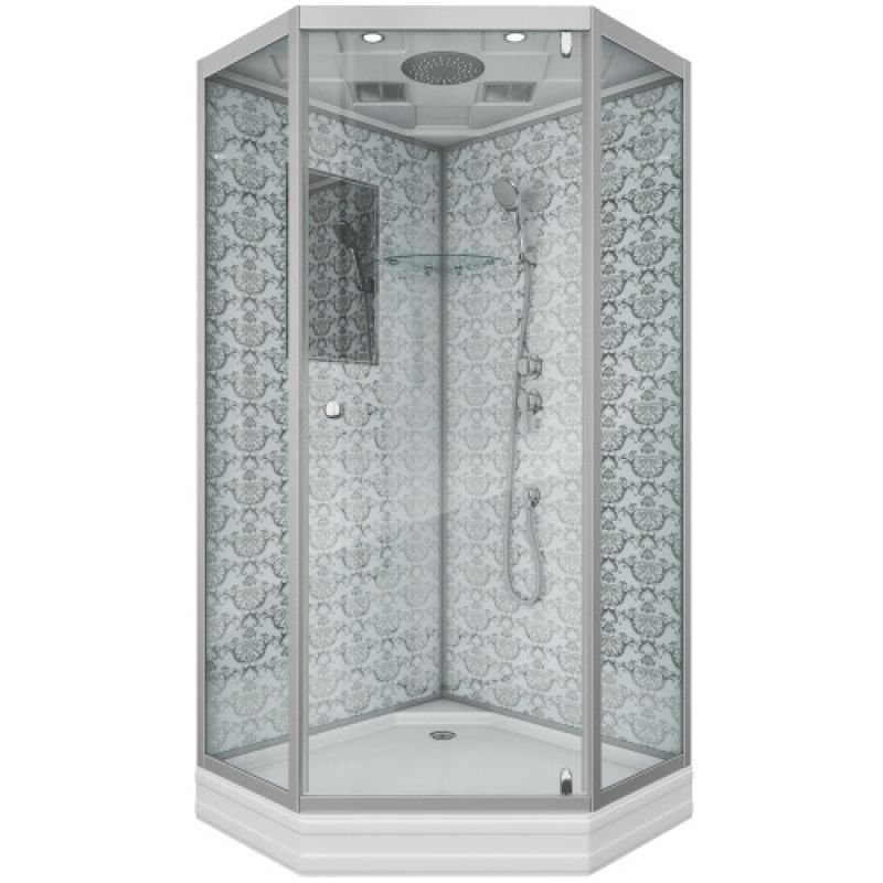 Душевая кабина NIAGARA LUXE NG-7702DW (1000x1000х2100) низкий поддон (15см) стенки БЕЛЫЕ 3 места Душевая кабина NIAGARA LUXE NG-7702DW (1000x1000х2100) низкий поддон (15см) стенки БЕЛЫЕ 3 места