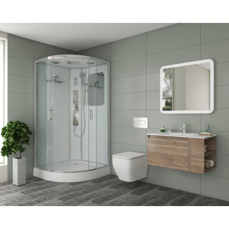 Душевая кабина NIAGARA PREMIUM NG-6001-01G (900х900х2100) низкий поддон(16 см) стекло ПРОЗРАЧНОЕ, 4 места Душевая кабина NIAGARA PREMIUM NG-6001-01G (900х900х2100) низкий поддон(16 см) стекло ПРОЗРАЧНОЕ, 4 места