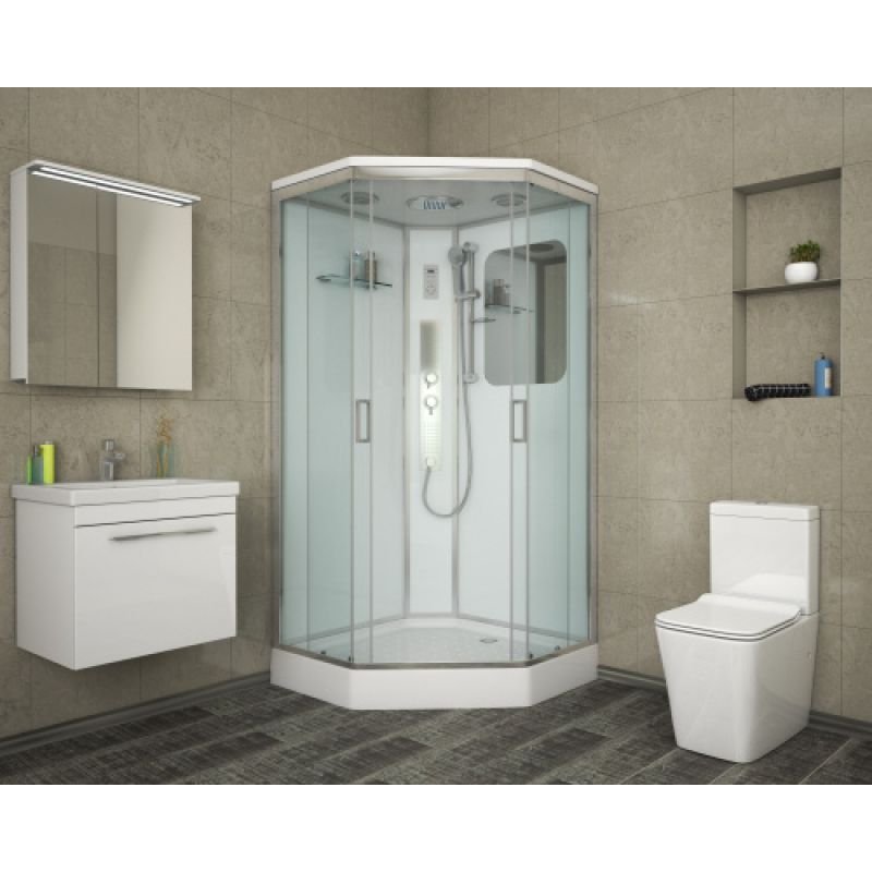 Душевая кабина NIAGARA PREMIUM NG-6001-01GD (900х900х2200) низкий поддон(16 см) стекло ПРОЗРАЧНОЕ, 4 места Душевая кабина NIAGARA PREMIUM NG-6001-01GD (900х900х2200) низкий поддон(16 см) стекло ПРОЗРАЧНОЕ, 4 места