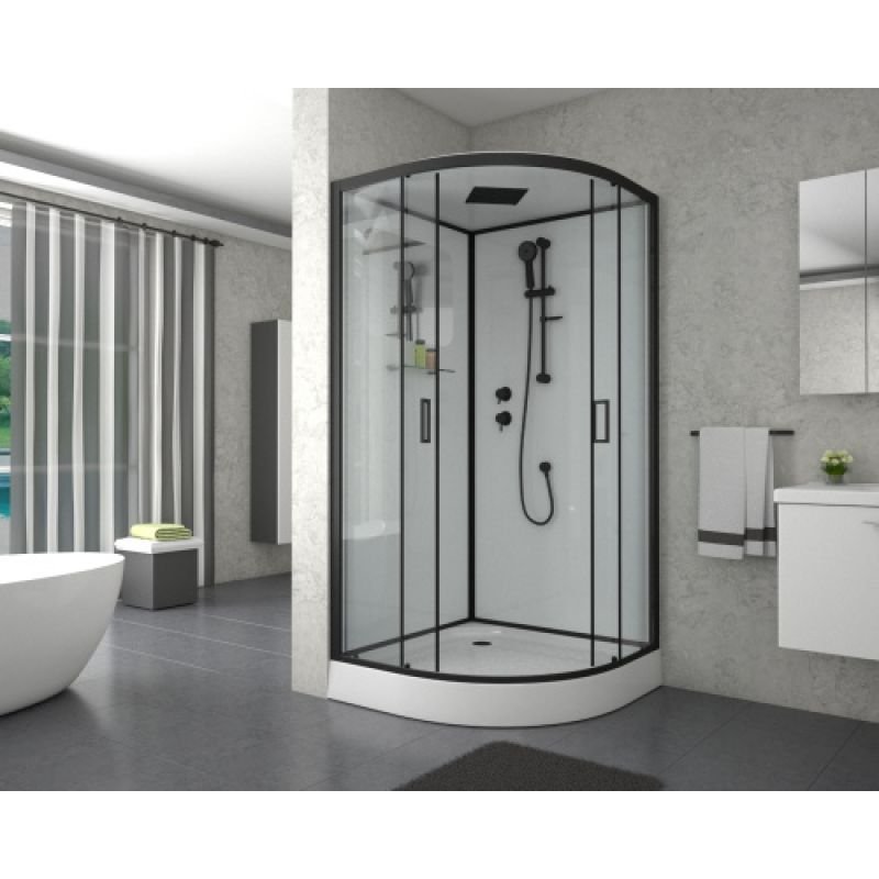 Душевая кабина NIAGARA PREMIUM NG-6901-01 BLACK (900х900х2100) низкий поддон (16 см), стекло ТОНИРОВАННОЕ, 4 места Душевая кабина NIAGARA PREMIUM NG-6901-01 BLACK (900х900х2100) низкий поддон (16 см), стекло ТОНИРОВАННОЕ, 4 места