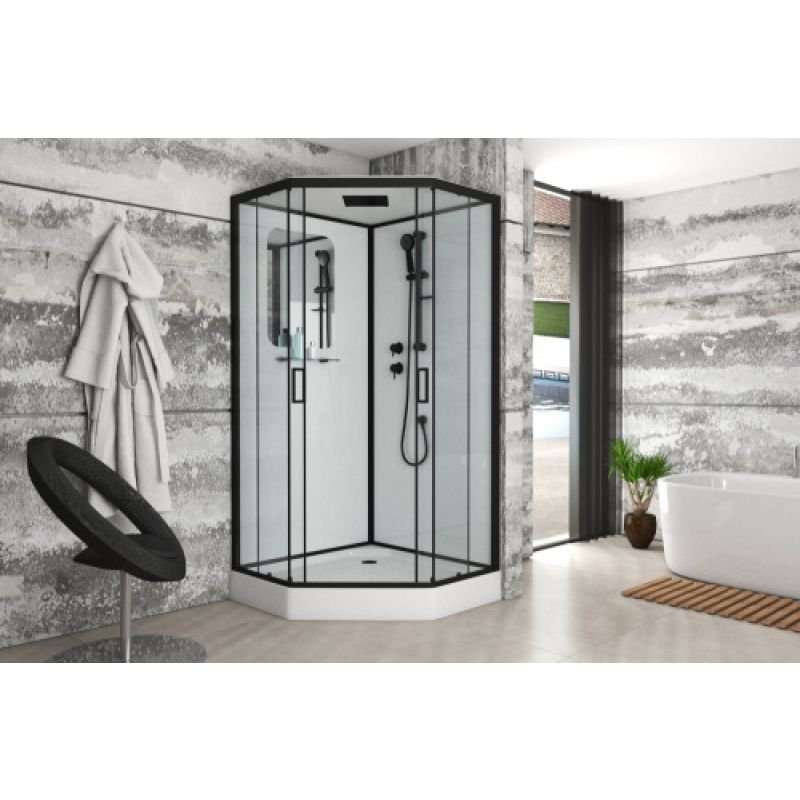 Душевая кабина NIAGARA PREMIUM NG-6901-01D BLACK (900х900х2200) низкий поддон (16 см), стекло ТОНИРОВАННОЕ, 4 места Душевая кабина NIAGARA PREMIUM NG-6901-01D BLACK (900х900х2200) низкий поддон (16 см), стекло ТОНИРОВАННОЕ, 4 места