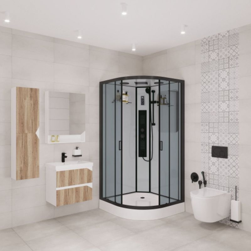 Душевая кабина NIAGARA PREMIUM NG-6901-01G BLACK (900х900х2100) низкий поддон (16 см), стекло ТОНИРОВАННОЕ, 4 места Душевая кабина NIAGARA PREMIUM NG-6901-01G BLACK (900х900х2100) низкий поддон (16 см), стекло ТОНИРОВАННОЕ, 4 места