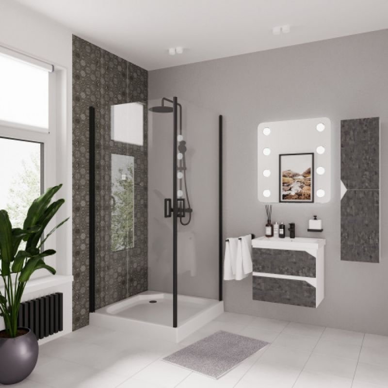 Душевой уголок Niagara NG-6804-08 BLACK (100*100*195) квадрат, двери распашные, 1 место Душевой уголок Niagara NG-6804-08 BLACK (100*100*195) квадрат, двери распашные, 1 место