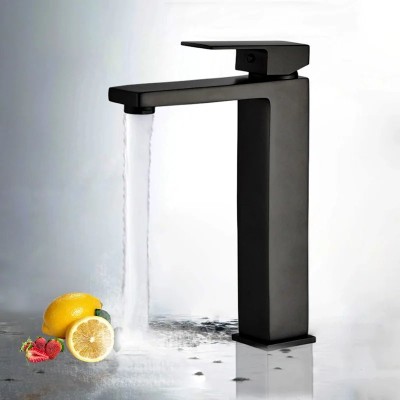 Смеситель для раковины высокий ALMAes черный 