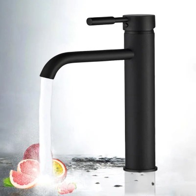 Смеситель для раковины высокий ALMAes TVZ-0906 черный 