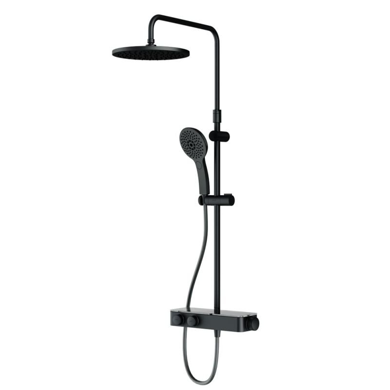Душевая система AM.PM Inspire V2.0 F0750A422 с термостатом Черная матовая Душевая система AM.PM Inspire V2.0 F0750A422 с термостатом Черная матовая