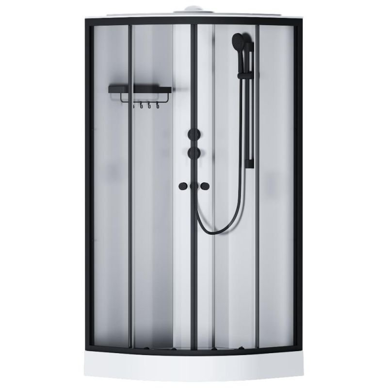 Душевая кабина AM.PM X-Joy W94C-401-090BT 90х90 см, низкий поддон, матовый черный Душевая кабина AM.PM X-Joy W94C-401-090BT 90х90 см, низкий поддон, матовый черный