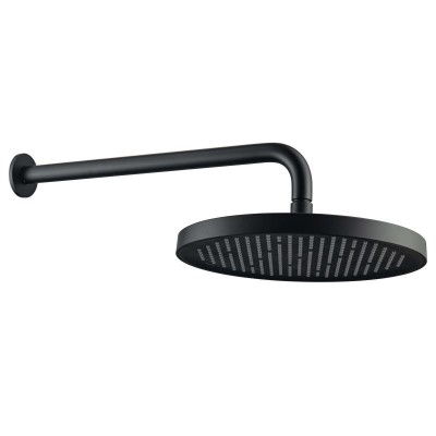 Верхний душ настенный 260мм Aquatek, матовый черный ...
