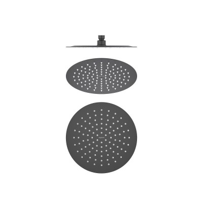 Круглый верхний душ  250*2 мм Aquatek, матовый черны...