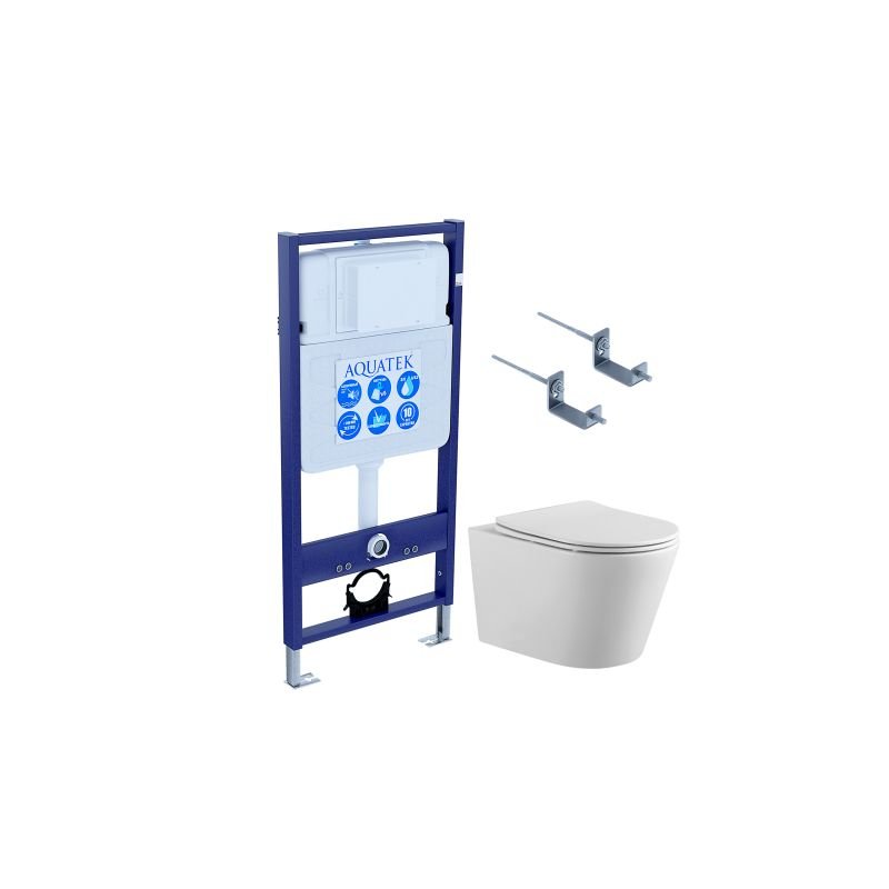Комплект унитаза с инсталляцией Aquatek Set Aquatek Вега-KKI2 с сиденьем Микролифт Комплект унитаза с инсталляцией Aquatek Set Aquatek Вега-KKI2 с сиденьем Микролифт