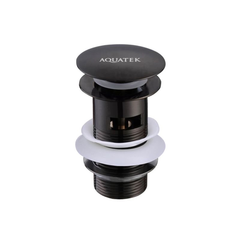 Донный клапан Aquatek AQ6001MB click-clack Черный матовый Донный клапан Aquatek AQ6001MB click-clack Черный матовый