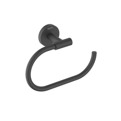 Полотенцедержатель овальный Aquatek, матовый черный ...