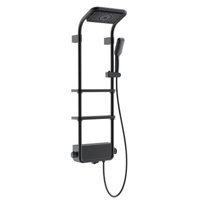 Душевая система AQUAme AQM8003B с термостатом Черная...