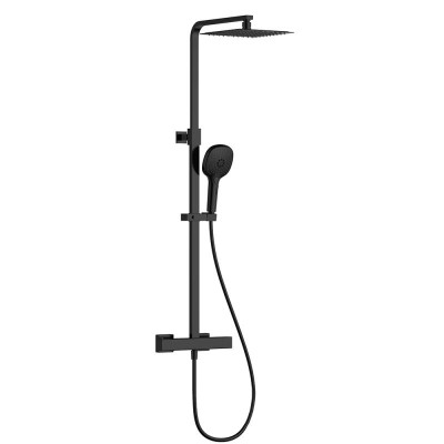 Душевая система AQUAme AQM8007MB с термостатом Черна...