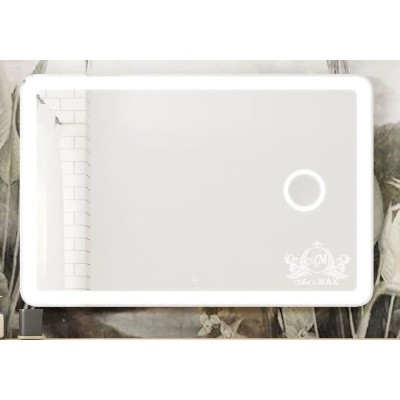 Зеркало с подсветкой и увеличительной линзой справа ...