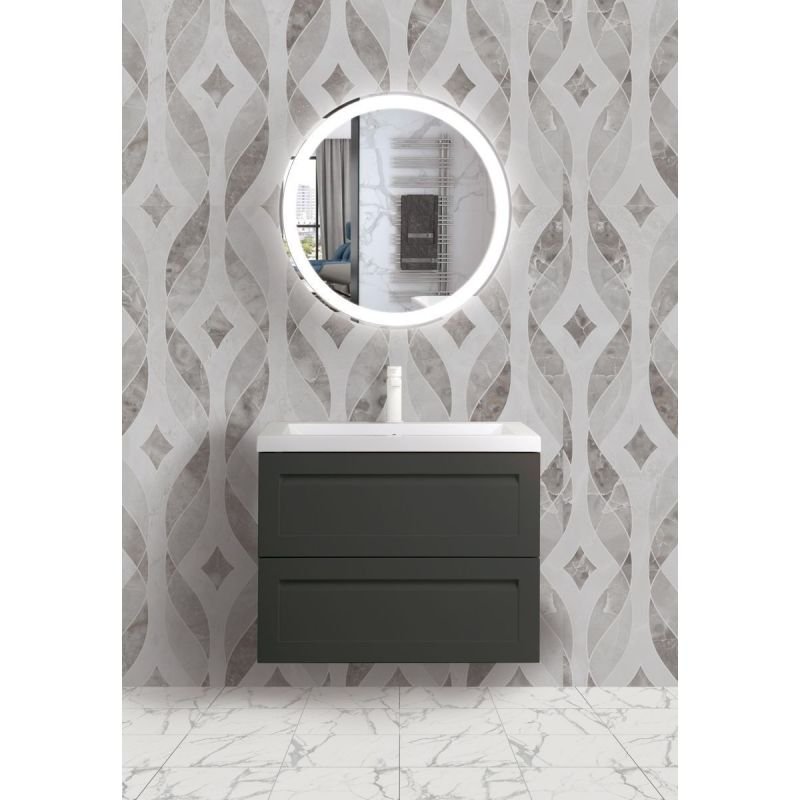 Тумба под раковину Art&Max Platino AM-Platino-800-2C-SO-GM-Cer, 80 см, подвесная, цвет серый матовый Тумба под раковину Art&Max Platino AM-Platino-800-2C-SO-GM-Cer, 80 см, подвесная, цвет серый матовый
