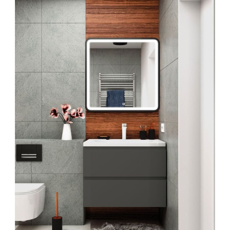 Тумба под раковину подвесная Art&Max AM-Bianchi-750-2C-SO-GM, 75x55x47 см, с двумя выкатными ящиками Тумба под раковину подвесная Art&Max AM-Bianchi-750-2C-SO-GM, 75x55x47 см, с двумя выкатными ящиками