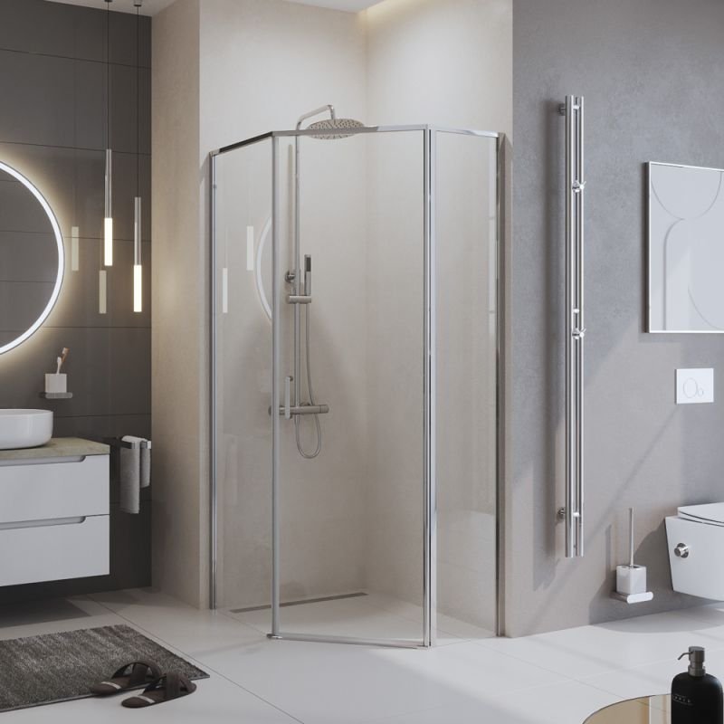 Душевой уголок BelBagno UNO-195-PH-1-100/80-C-Cr Душевой уголок BelBagno UNO-195-PH-1-100/80-C-Cr