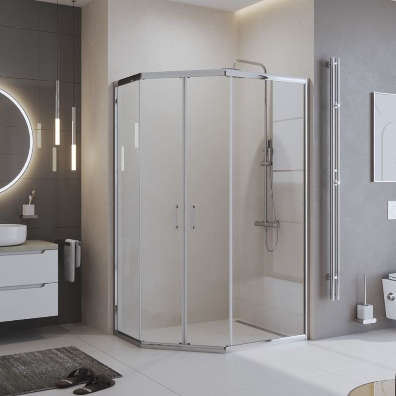 Душевой уголок BelBagno UNO-195-PH-2-100/80-C-Cr Душевой уголок BelBagno UNO-195-PH-2-100/80-C-Cr