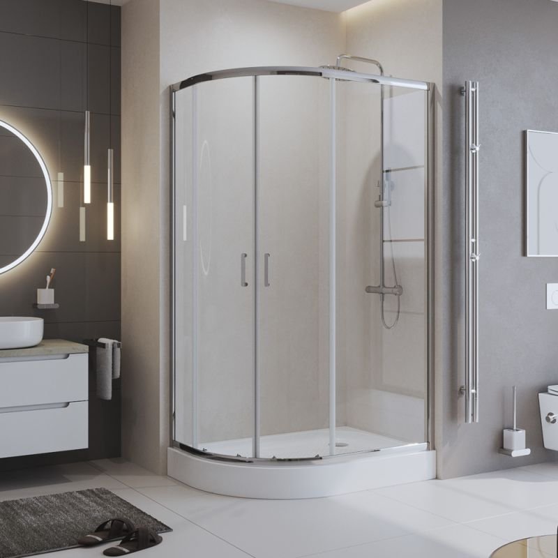 Душевой уголок BelBagno UNO-195-RH-2-100/80-C-Cr Душевой уголок BelBagno UNO-195-RH-2-100/80-C-Cr